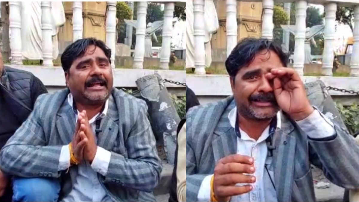 अमरोहा: धरने पर बैठे बीजेपी सभासद 