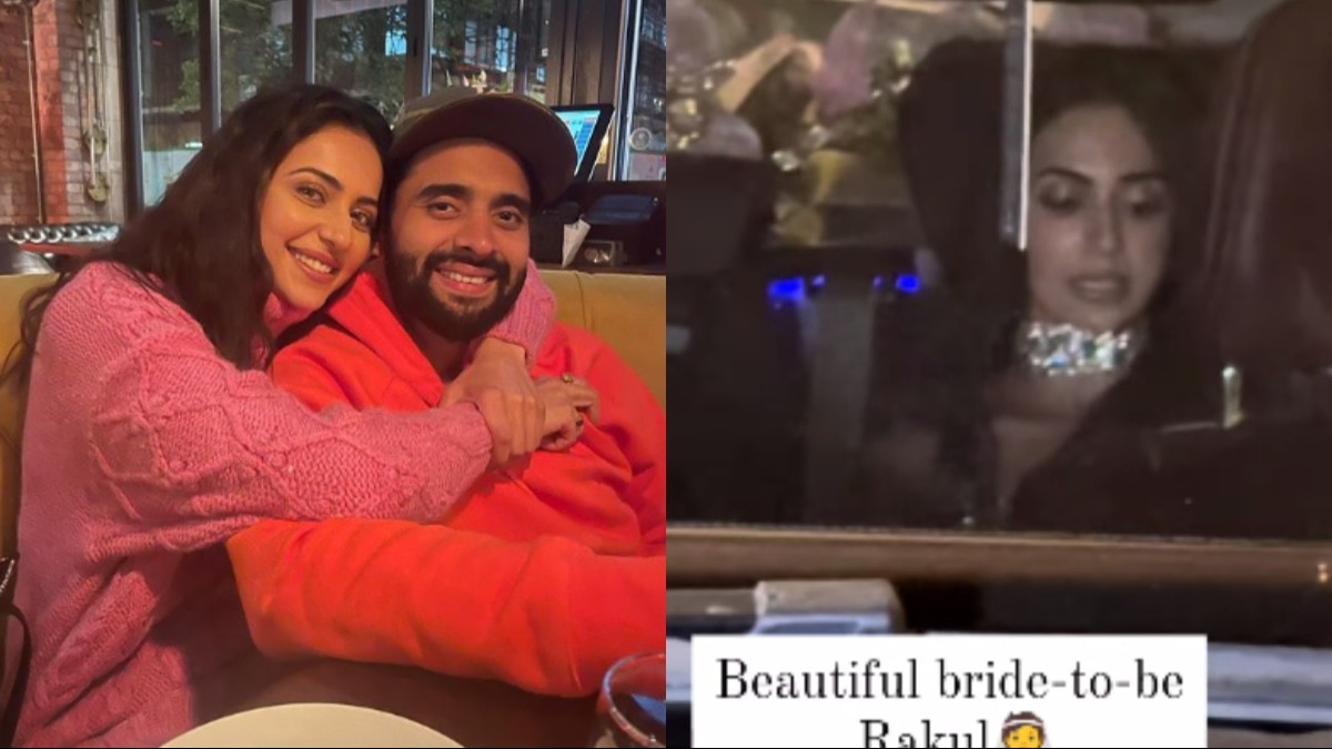 शादी से पहले जैकी ने रखी ढोल नाइट, सज-धजकर पहुंचीं रकुल प्रीत सिंह, सामने आया फर्स्ट लुक