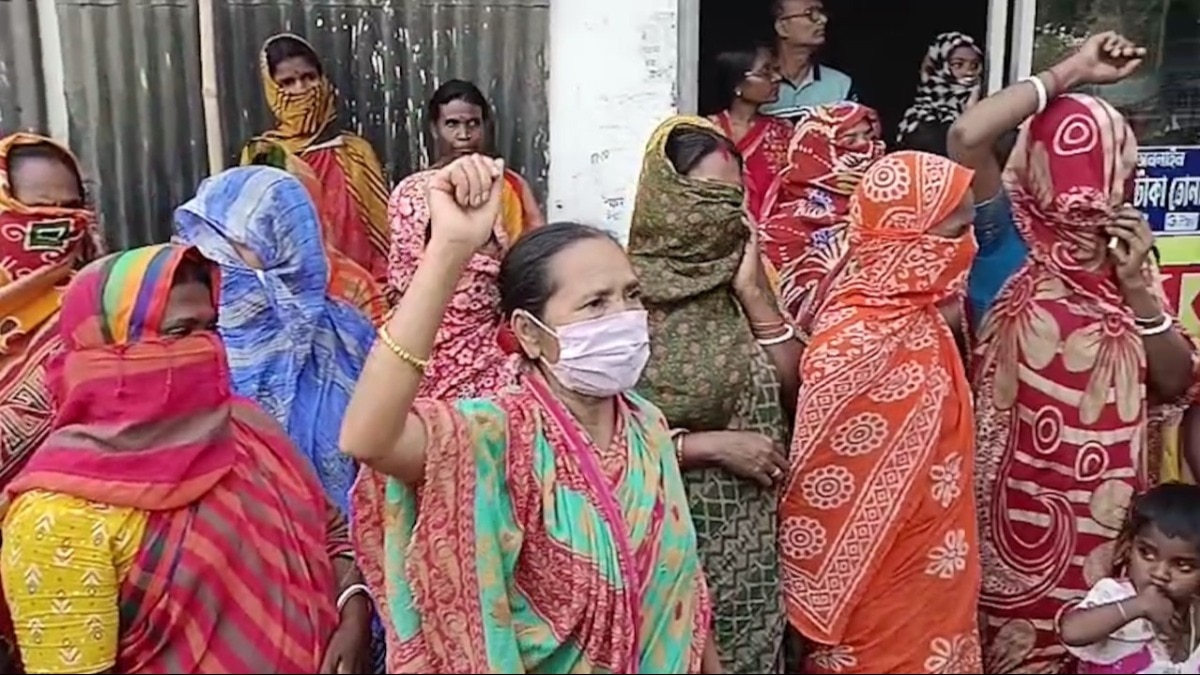 संदेशखाली प्रदर्शन की तस्वारी