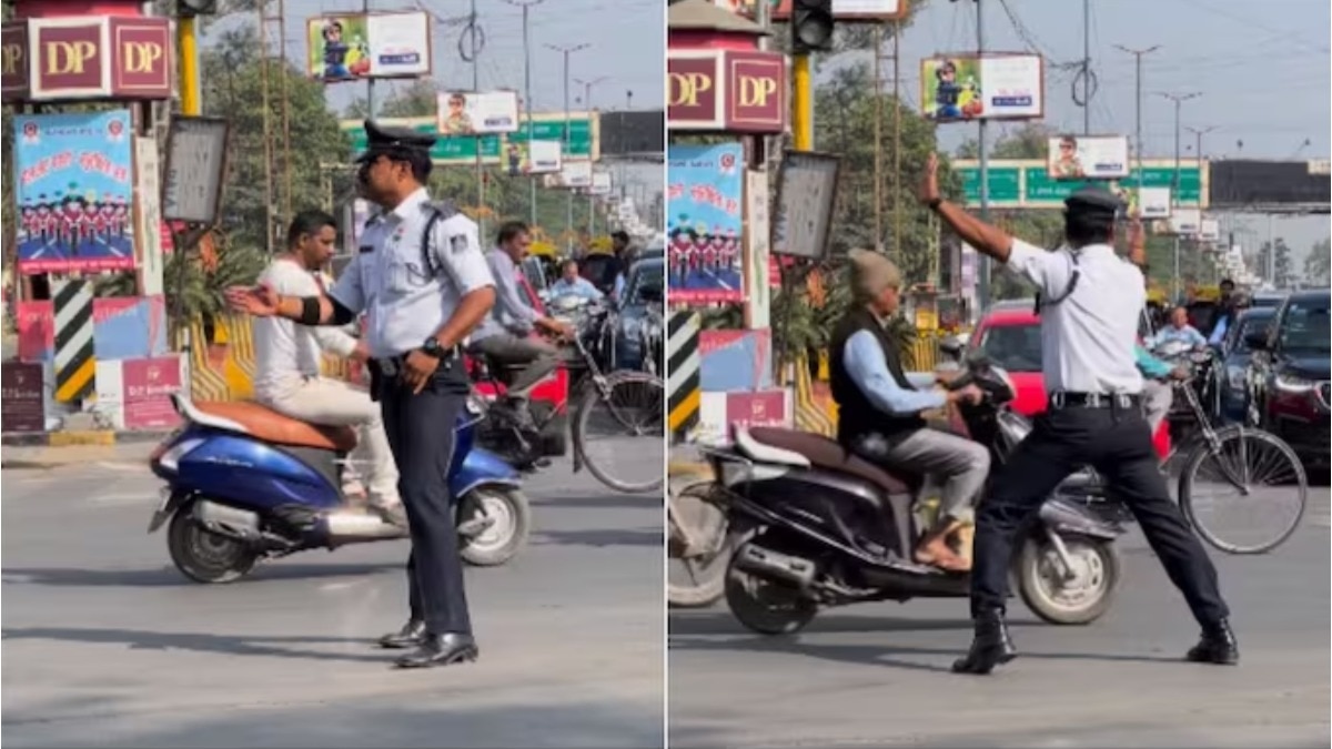 'डांस' के जरिए लोगों से ट्रैफिक नियमों का पालन कराते हैं ये कांस्टेबल, वायरल हुआ VIDEO