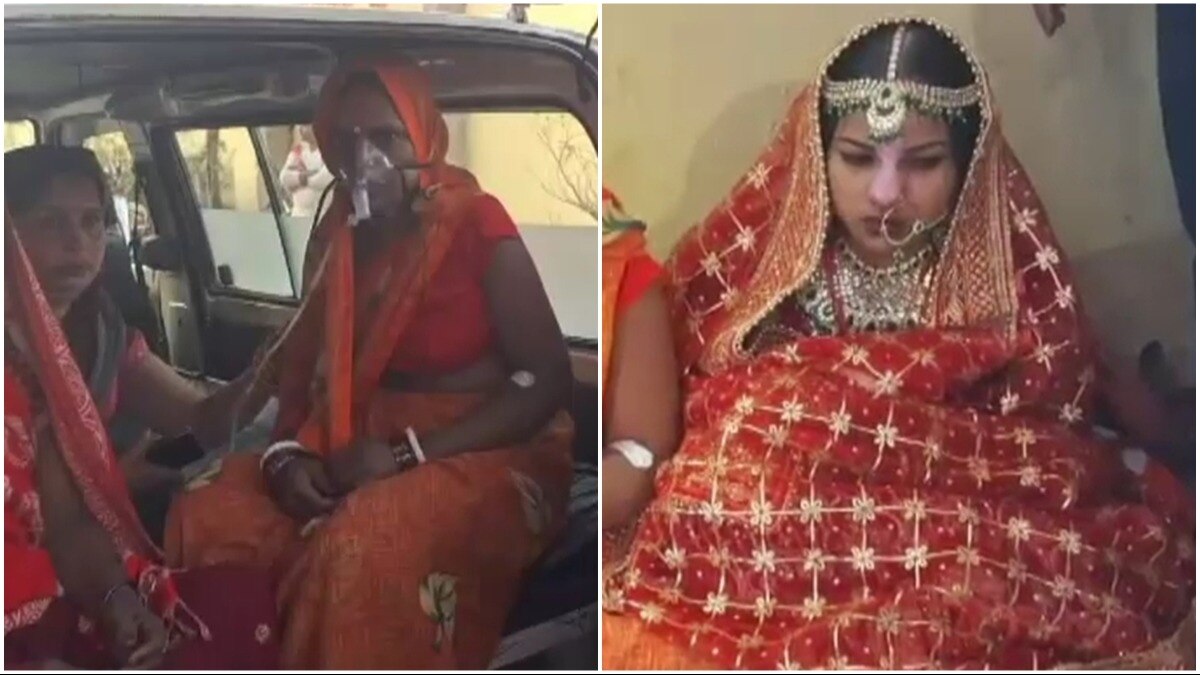 एंबुलेंस में बैठी बीमार मां की दोनों किडनियां हो चुकी हैं खराब.