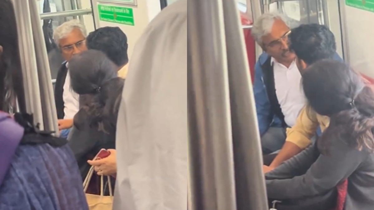 'मेरे सिर पर बैठोगे क्या...' Delhi Metro में सीट पर फिर बवाल- VIDEO वायरल