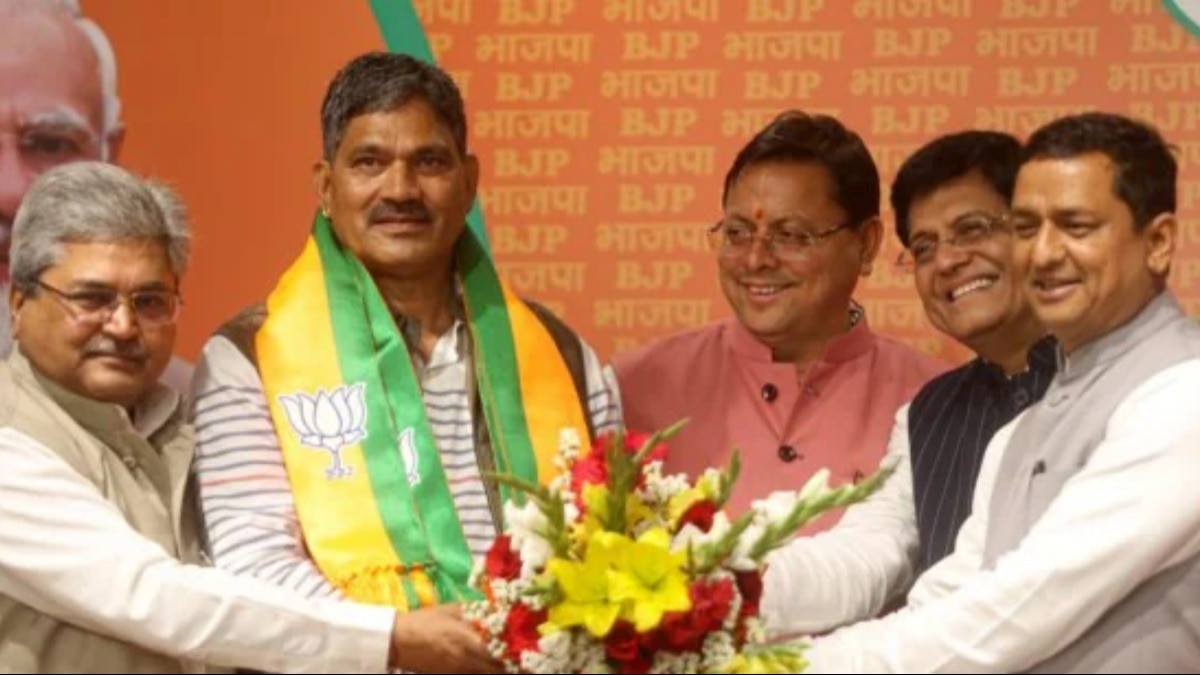 बद्रीनाथ के कांग्रेस विधायक राजेंद्र भंडारी बीजेपी में शामिल हुए. (Photo: X/@BJP4India)