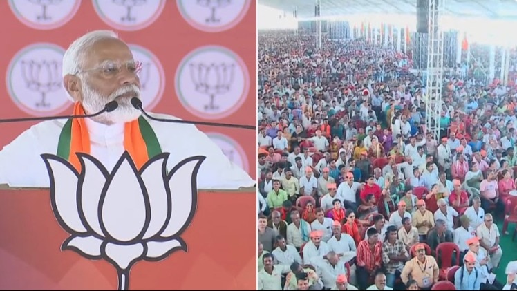 शिवमोगा में चुनाव जनसभा को संबोधित करते हुए पीएम मोदी