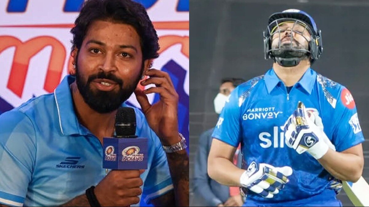 हार्दिक पंड्या और रोहित शर्मा.