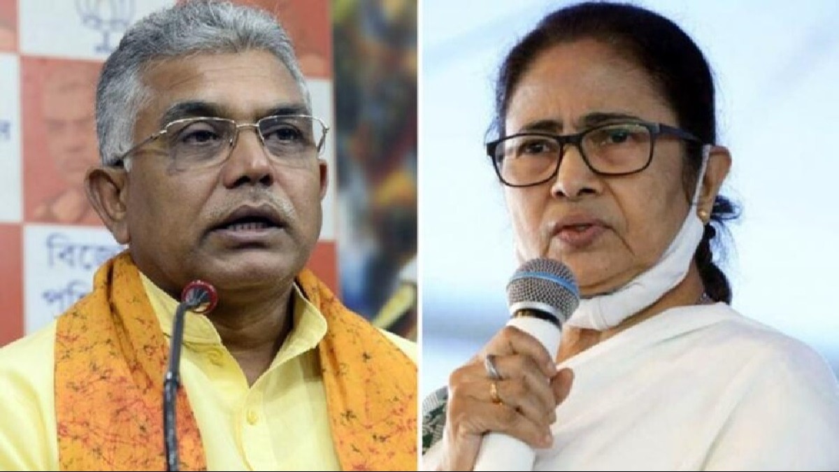 दिलीप घोष, ममता बनर्जी-फाइल फोटो