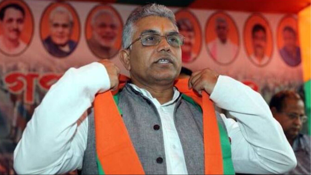 ममता बनर्जी पर विवादित टिप्पणी के मामले में बीजेपी नेता दिलीप घोष के खिलाफ एफआईआर. (ANI Photo)