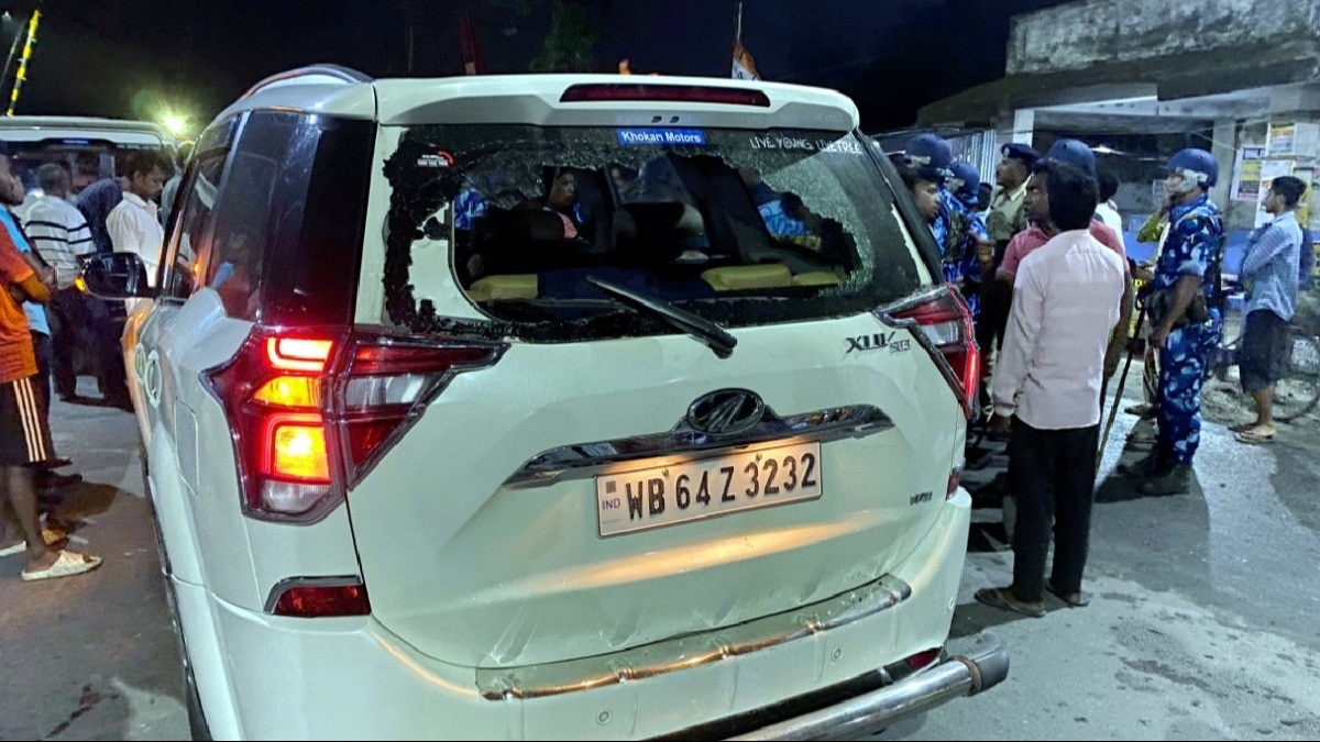 पार्टी ने आरोप लगाया कि काफिले पर बीजेपी समर्थकों ने हमला किया