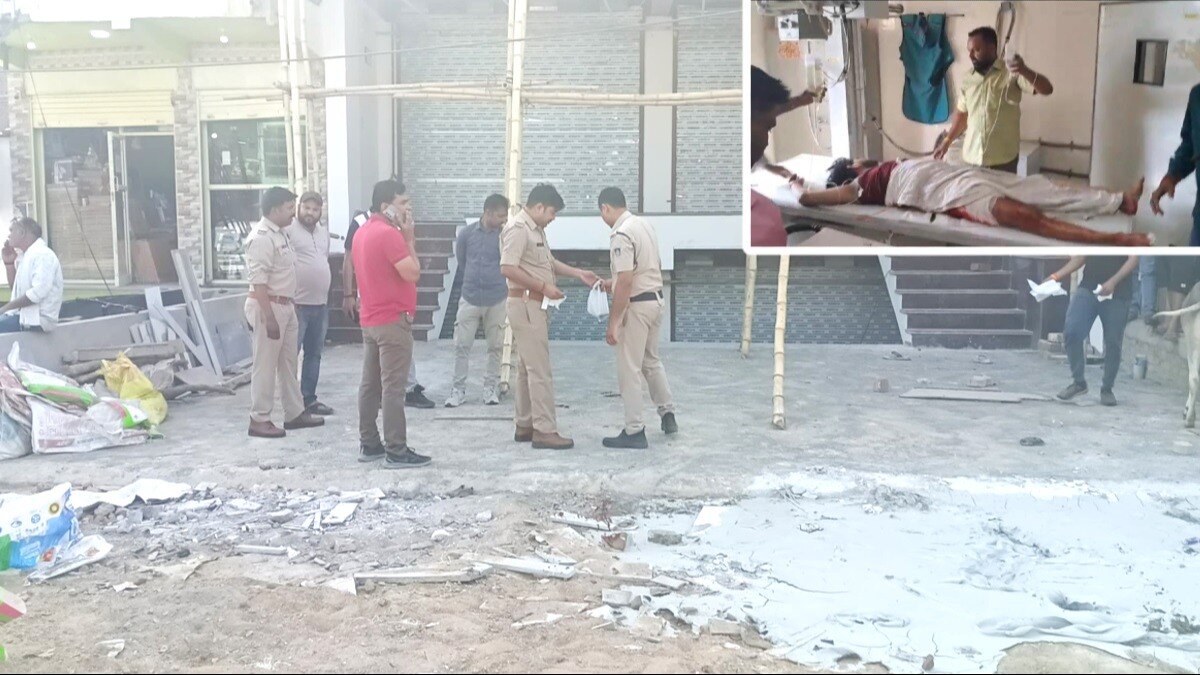 घटनास्थल पर पहुंची पुलिस.