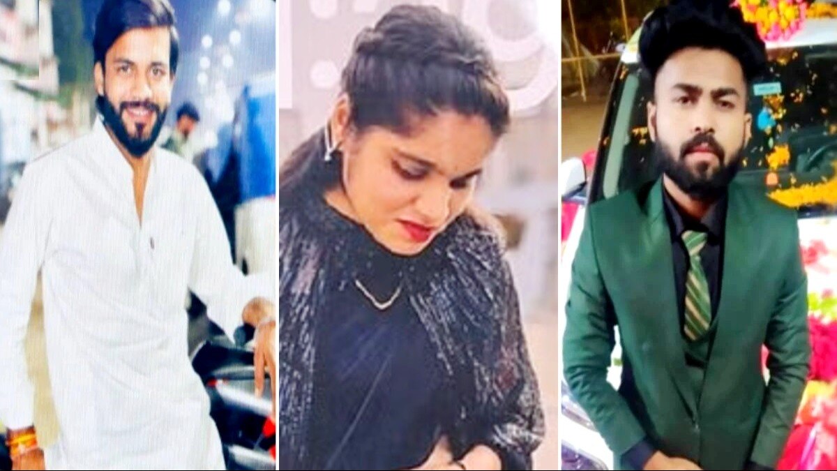 बाएं से दीपक जाट, स्नेहा और आरोपी अभिषेक. (फाइल फोटो) 