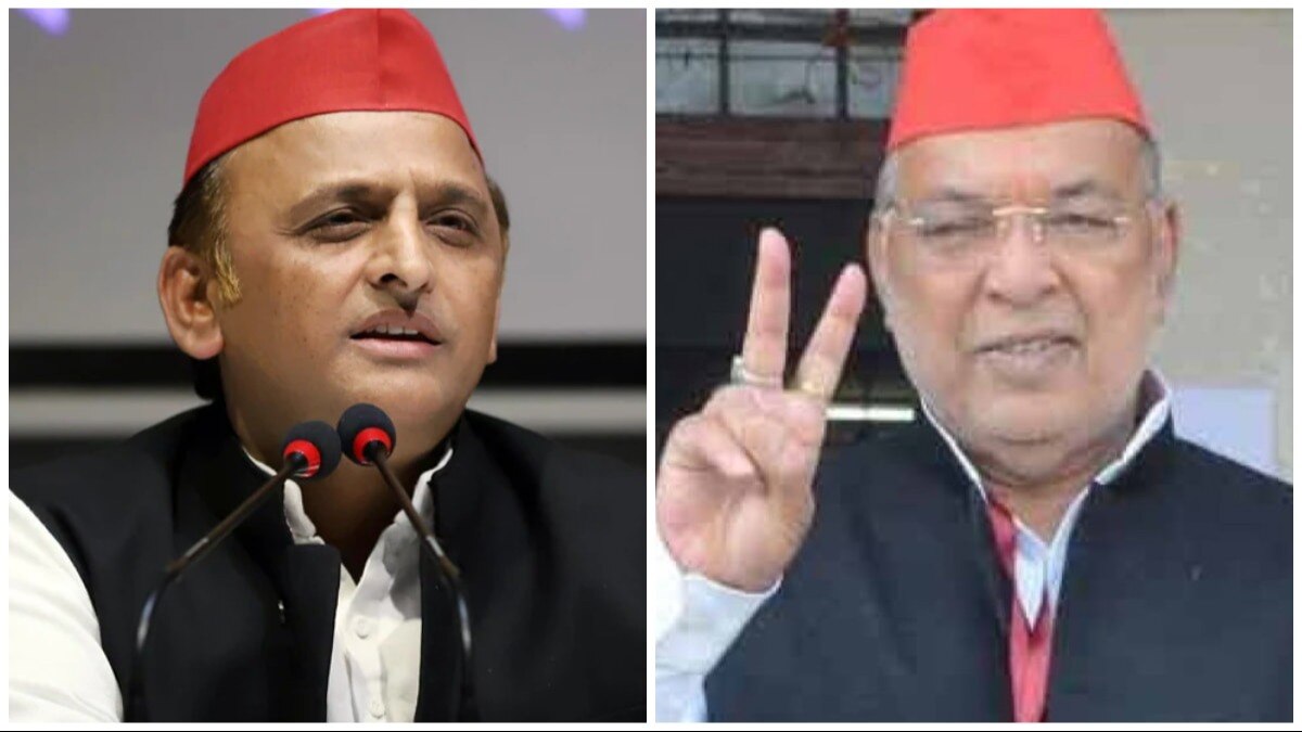 अखिलेश यादव और रविदास मेहरोत्रा (फाइल फोटो)