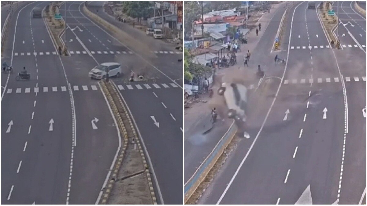 सीसीटीवी में कैद हुआ दिल दहला देने वाला हादसा.