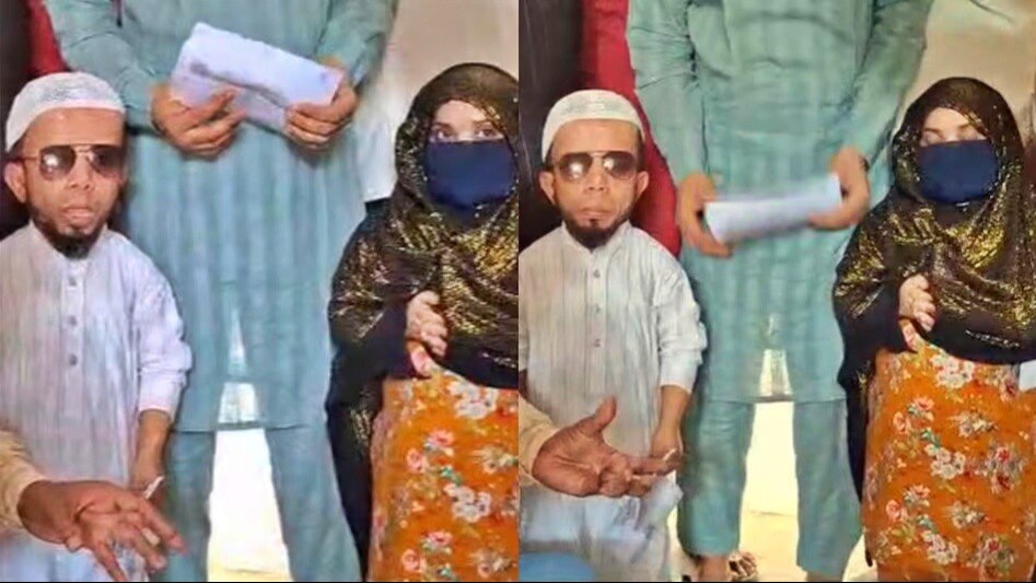 कैराना में वोट डालने पहुंचे अजीम-बुशरा 