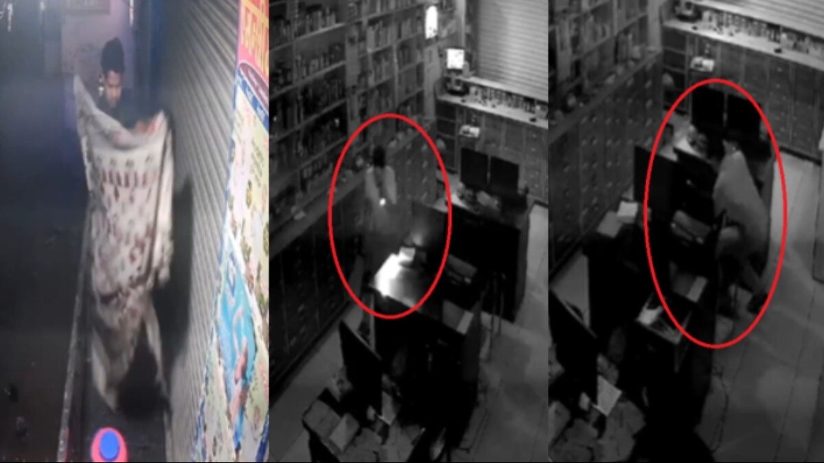 मेडिकल स्टोर में चोरी.