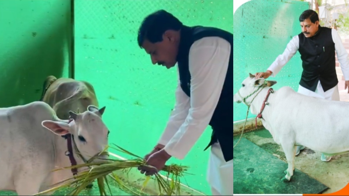 मीरा और गोपाल के साथ CM मोहन यादव.