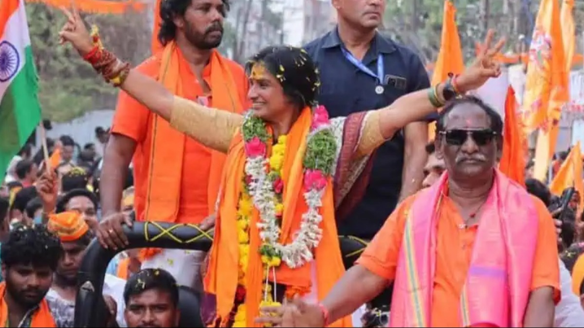 हैदराबाद लोकसभा सीट से बीजेपी प्रत्याशी माधवी लता. (Photo: X/@BJP4India)