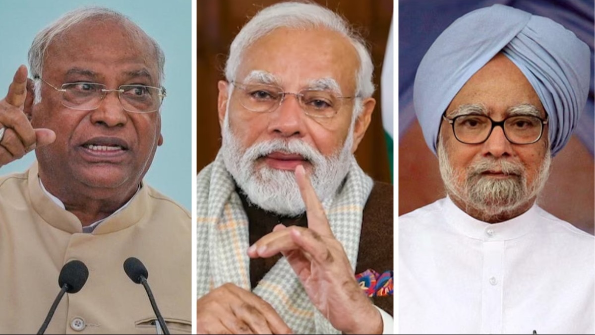 mallikarjun kharge pm modi and dr manmohan singh