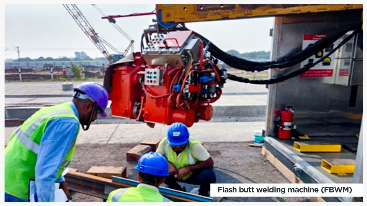 Bullet Train track installation 