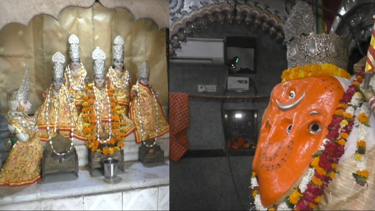 मंदिरों में लगे AC और कूलर.