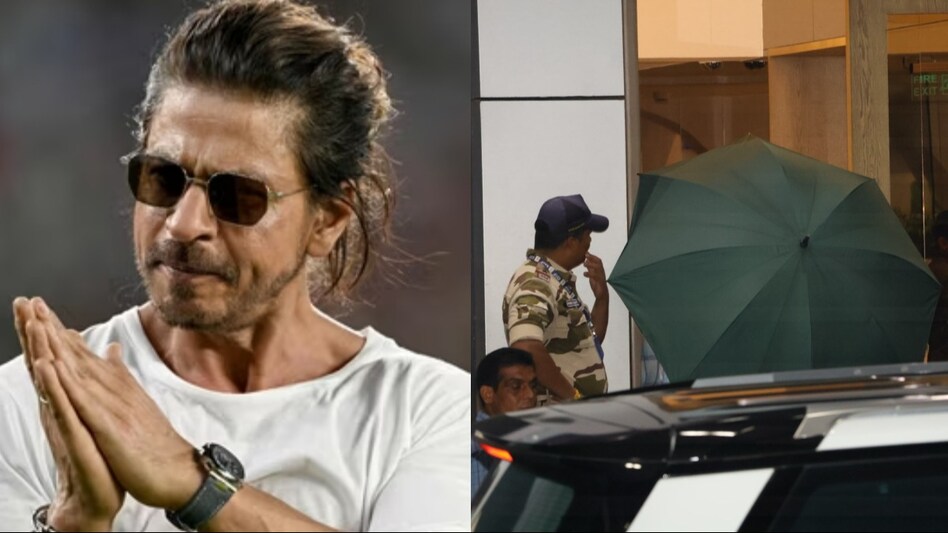 हॉस्पिटल से डिस्चार्ज के बाद शाहरुख खान मुंबई पहुंचे, बॉडीगार्ड ने किया  कवर, साथ में गौरी-सुहाना - Shah rukh khan discharged from hospital after  treated from dehydration IPL ...