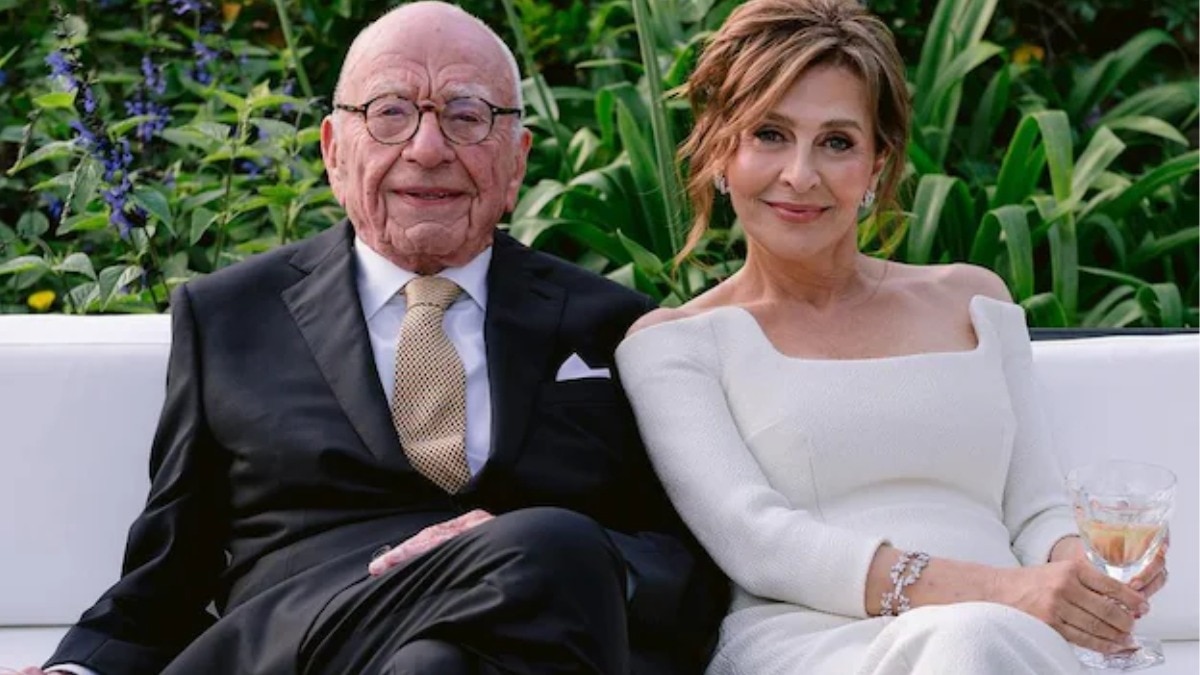 Media mogul Rupert Murdoch with his fifth wife Elena Zhukova