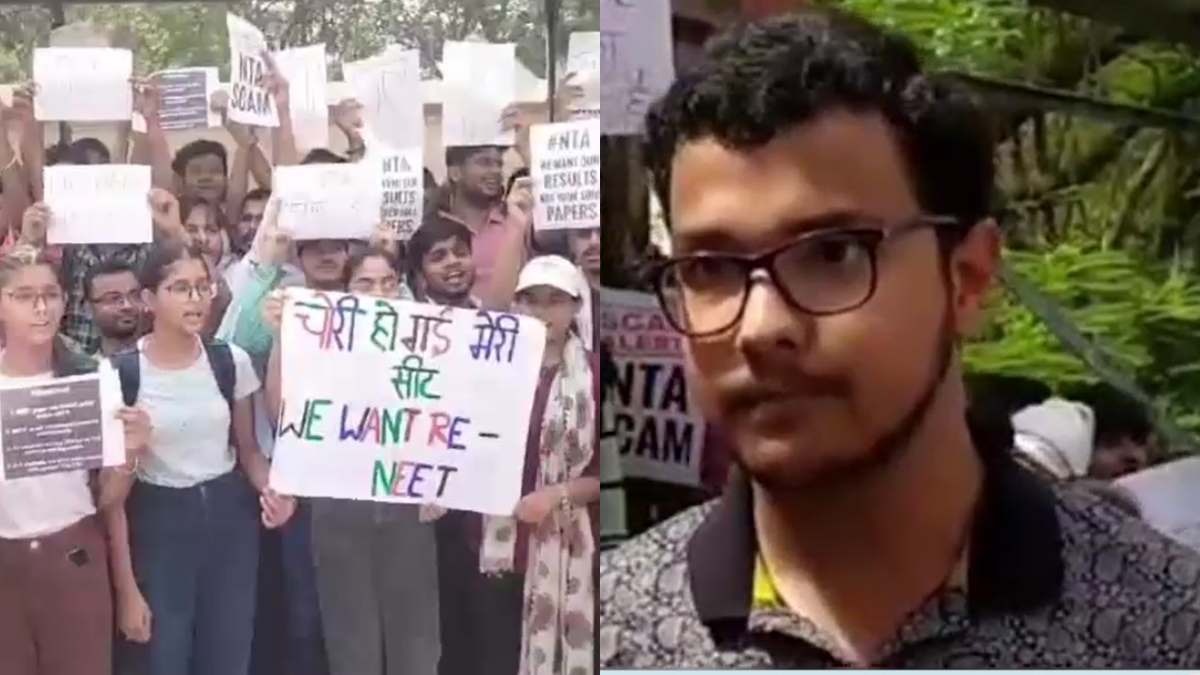 नीट रिजल्ट को लेकर BHU के बाहर प्रदर्शन