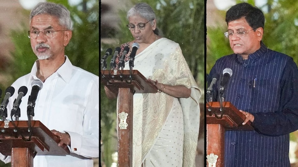 S Jaishankar, Nirmala Sitharaman, Piyush Goyal S Jaishankar, Nirmala Sitharaman, Piyush Goyal