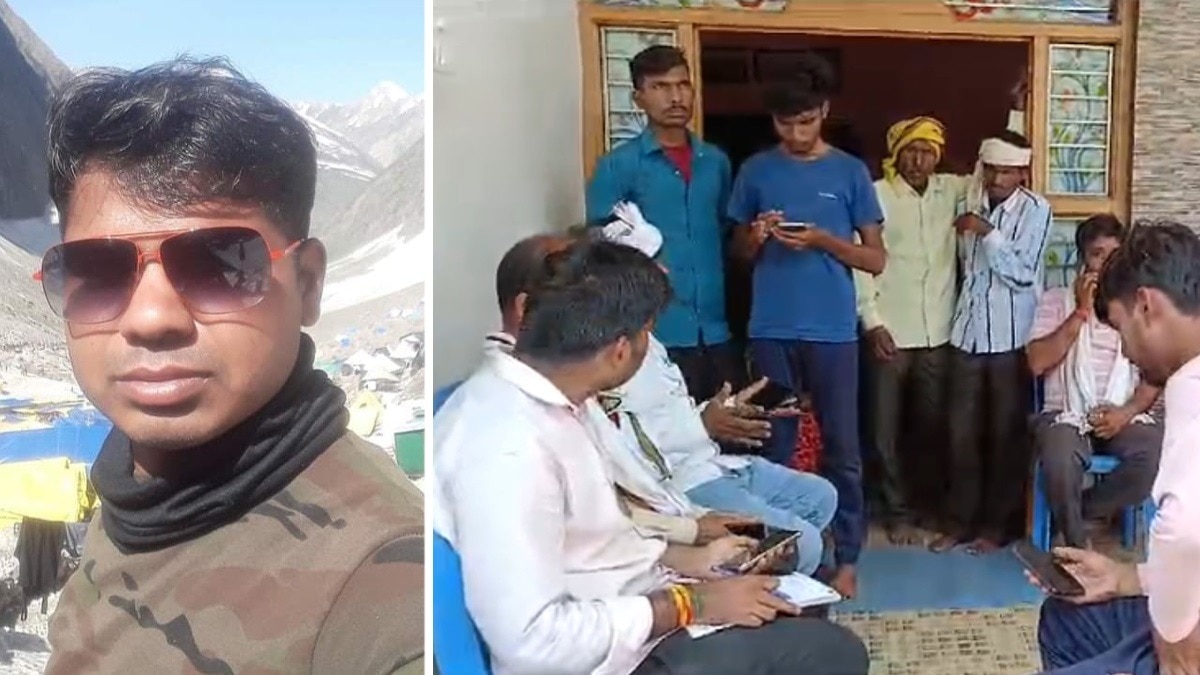 शहीद के घर लगा रिश्तेदारों का जमावड़ा.