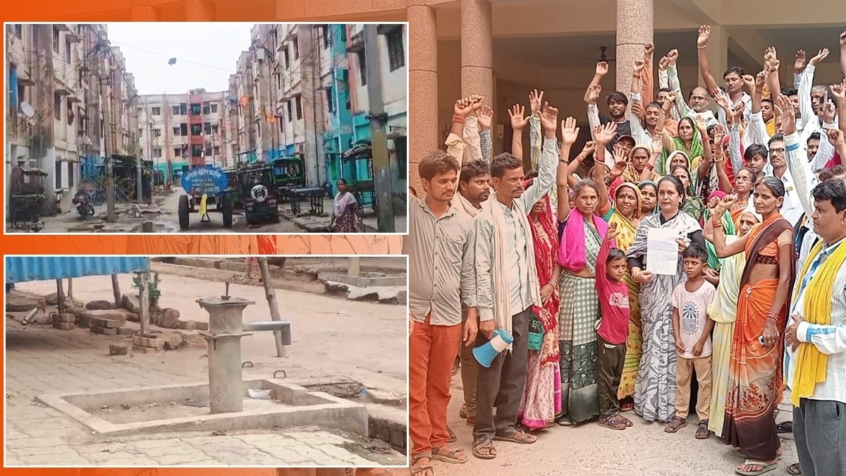 भीषण गर्मी में पानी की समस्या से परेशान होते लोग