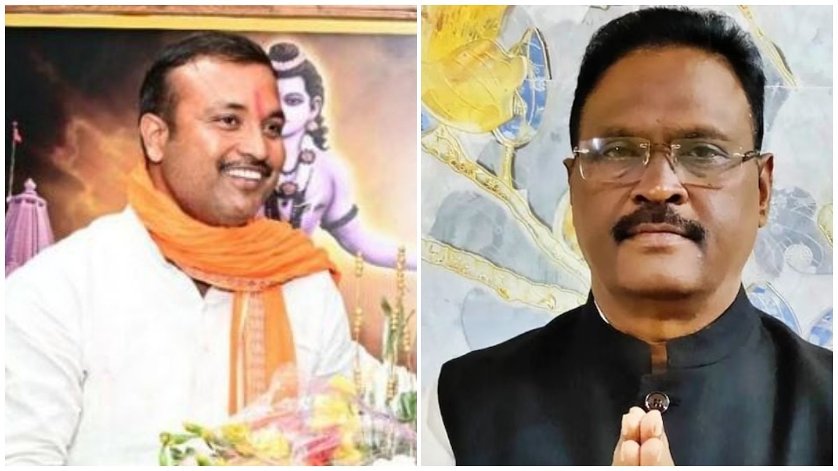 विधायक विपुल दुबे और बेदी राम (फाइल फोटो)