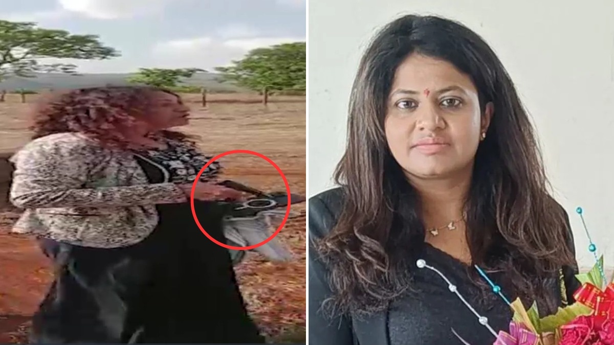 6690b7c823e1f 20240712 125742944 हाथ में बंदूक, पीछे बाउंसर और किसानों को धमकी... IAS पूजा खेडकर की मां का वीडियो वायरल - IAS Pooja Khedkar Mother Manorama Video Viral Gun in Hand threatened people land grabbing