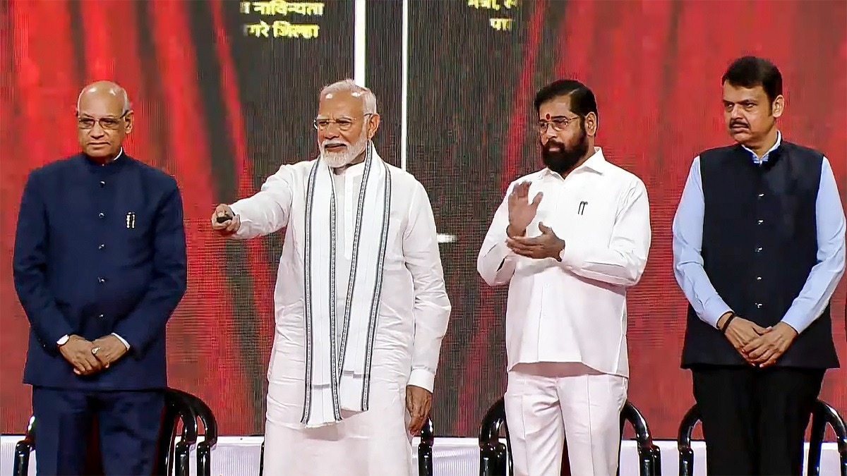 PM नरेंद्र मोदी ने मुंबई में कई विकास परियोजनाओं का शिलान्यास किया.- PTI