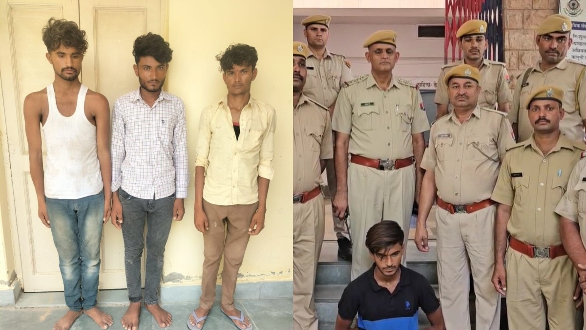 पुलिस की गिरफ्त में आरोपी.