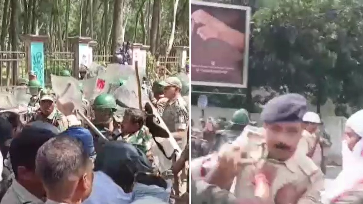 रांची में पुलिसकर्मियों ने असिस्टेंट पुलिसकर्मियों पर लाठीचार्ज किया