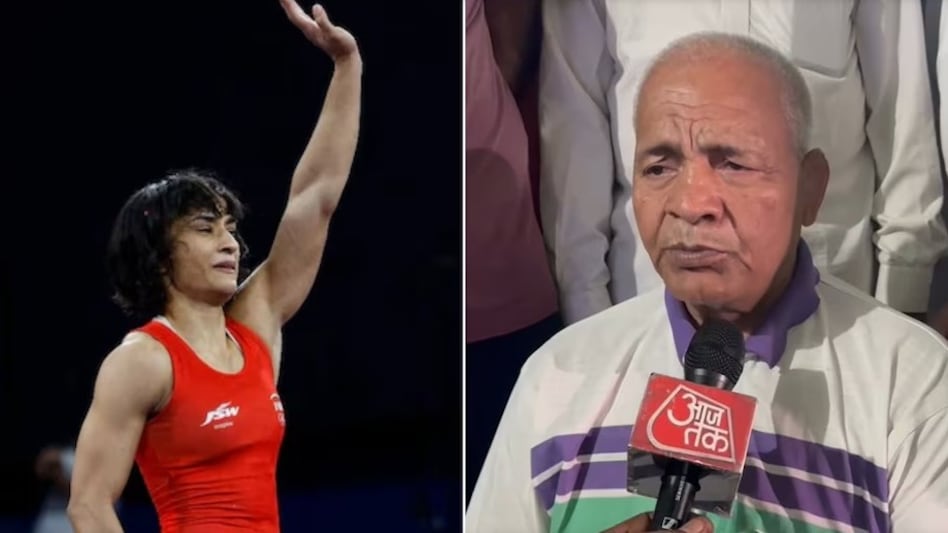 अब कोई मेडल न आवेगा...', विनेश के 100 ग्राम वजन अधिक होने पर भावुक होकर बोले महावीर फोगाट - Vinesh Phogat Overweight 100 grams Mahavir Phogat reaction Federation Olympics lcla - AajTak