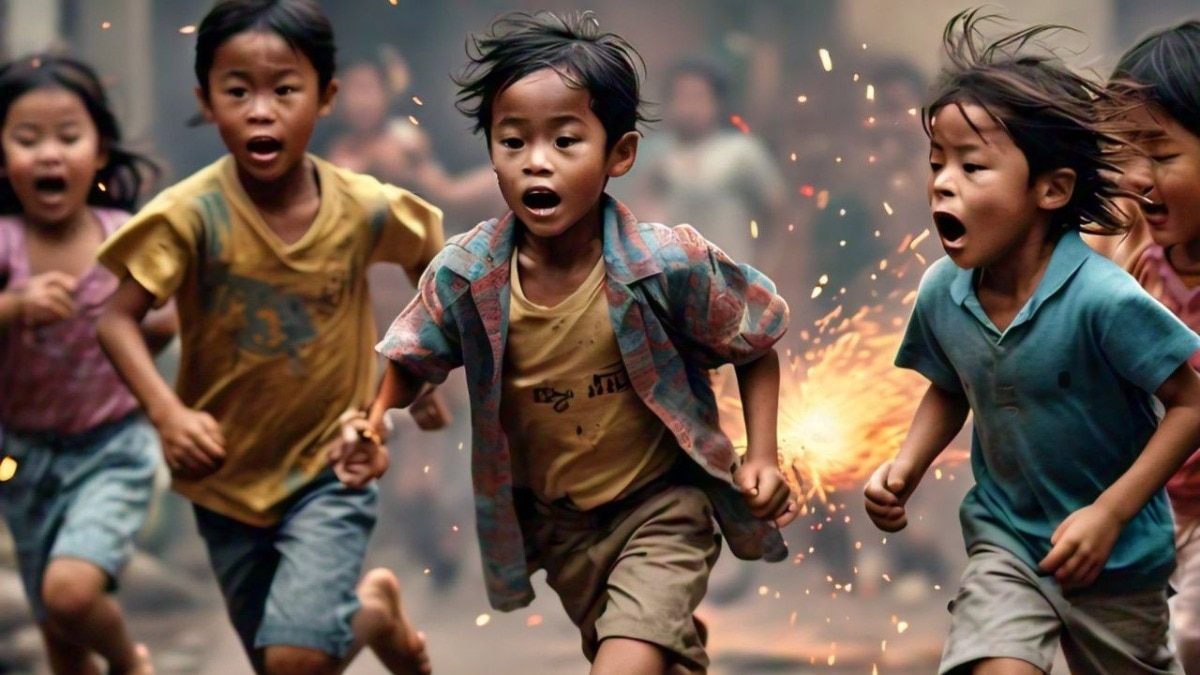 बम बनाने के दौरान धमाके में पांच बच्चे घायल (Meta AI)