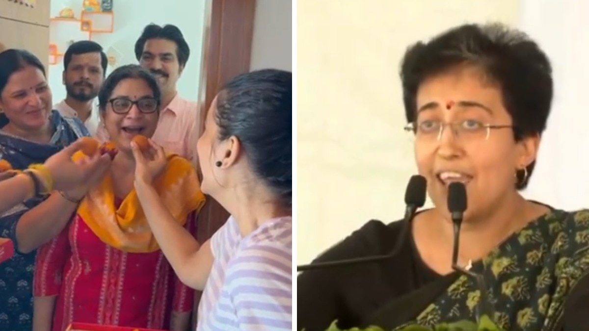 सीमा सिसोदिया और आतिशी.