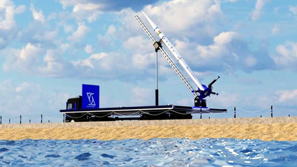 This is the Rumi-1 rocket of Space Zone India Company, which has been successfully launched.  This is the Rumi-1 rocket of Space Zone India Company, which has been successfully launched.