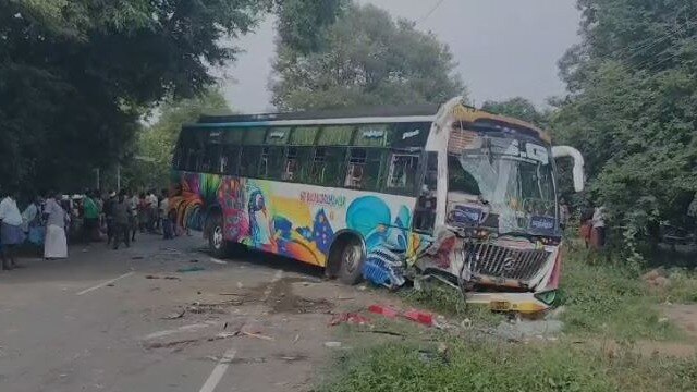 तमिलनाडु में बस और वैन की जोरदार टक्कर