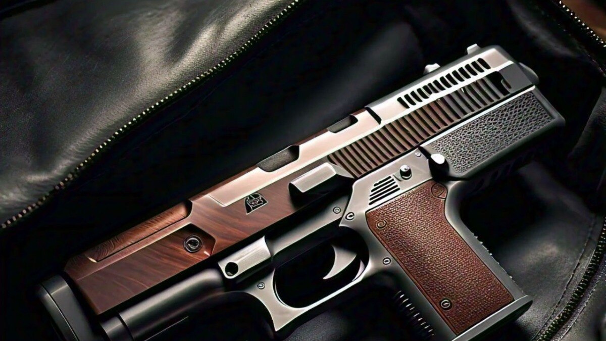 दिल्ली के स्कूल में बच्चे के स्कूल बैग में मिला पिस्टल (सोर्स - Meta AI)