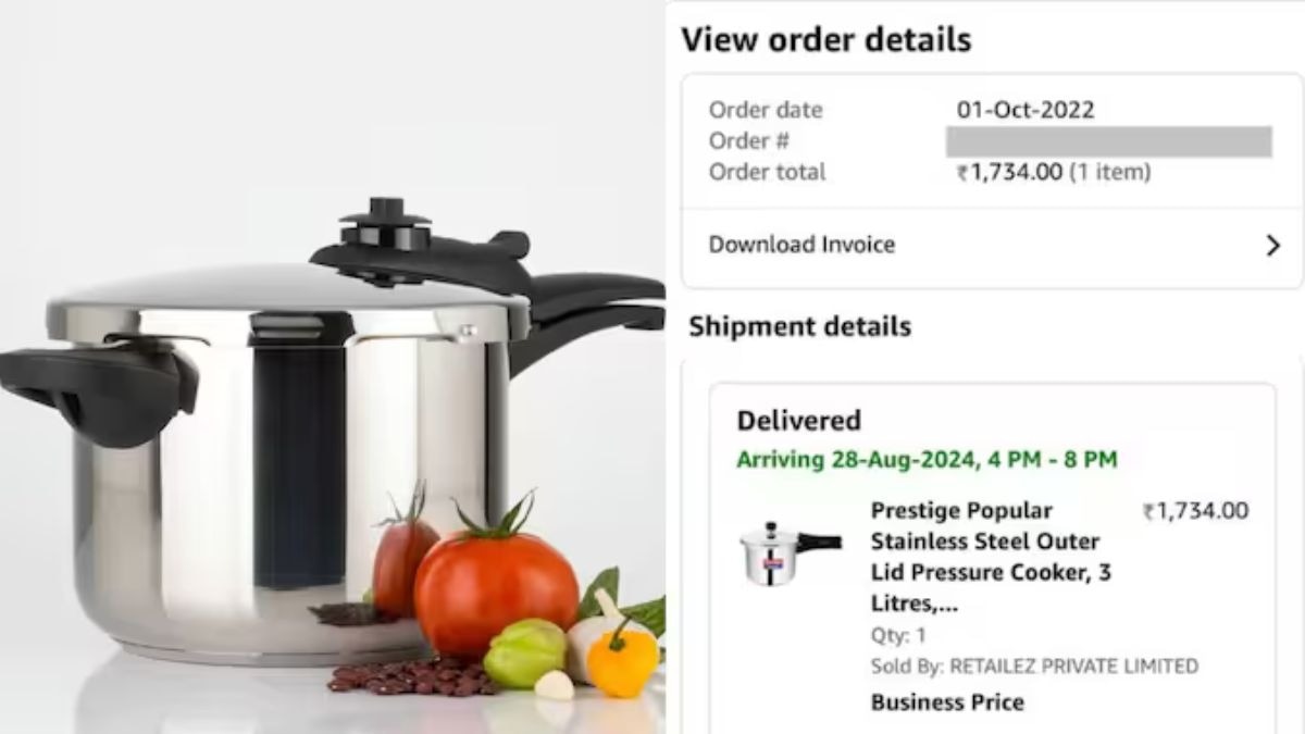 2 साल बाद डिलीवर हुआ प्रेशर कुकर, पोस्ट हुई वायरल!