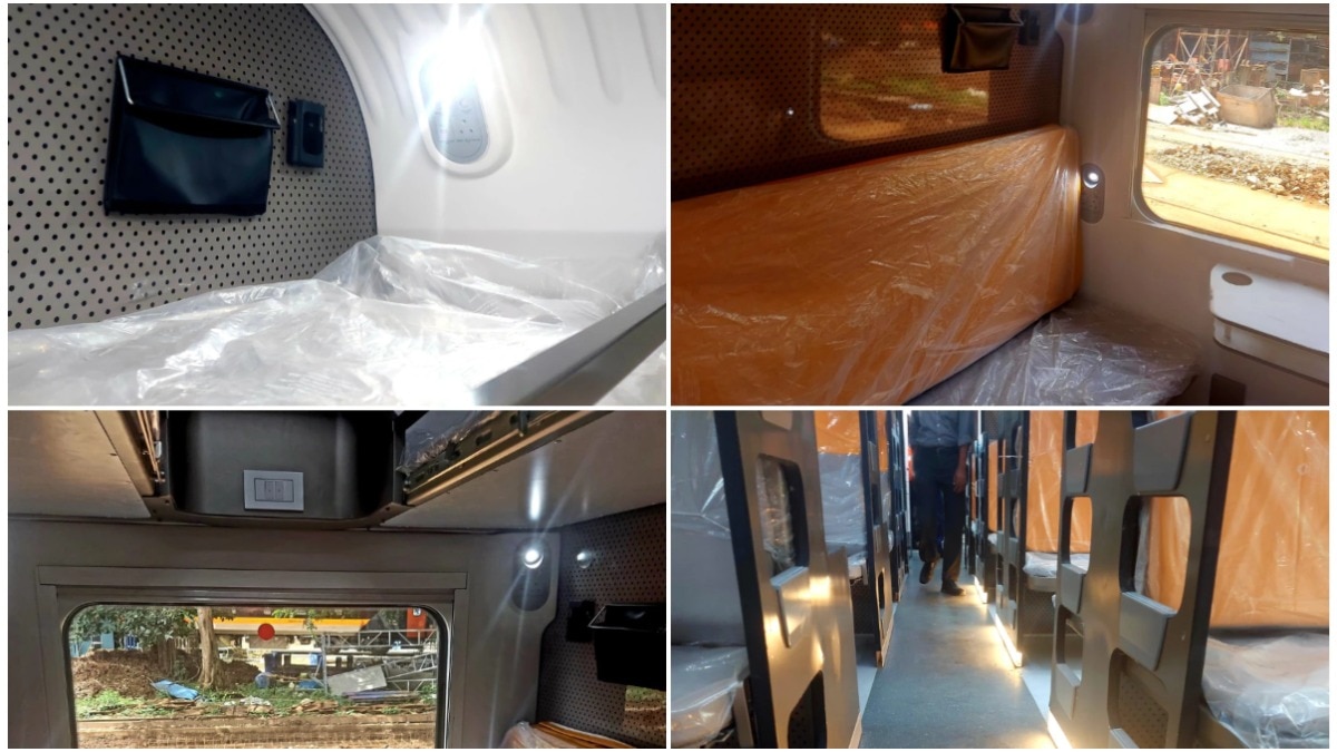 वंदे भारत स्लीपर ट्रेन के प्रोटोटाइप का बेंगलुरु बीईएमएल फैसिलिटी में रेल मंत्री अश्विनी वैष्णव ने अनावरण किया. (Photo: X/@MIB)