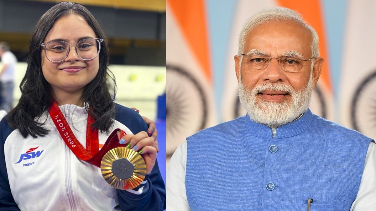 शूटर अवनि लेखरा और प्रधानमंत्री नरेंद्र मोदी.