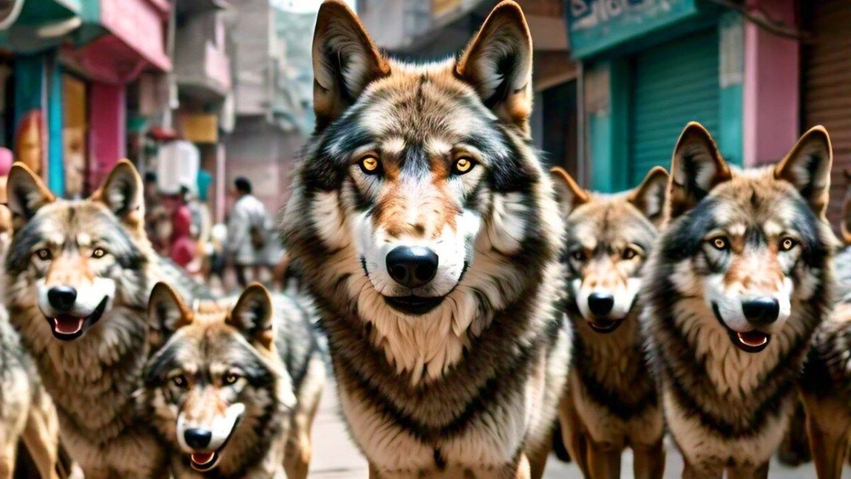 बहराइच में भेड़ियों को मारने के आदेश (सोर्स - Meta AI)