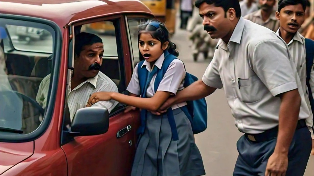 लखनऊ में स्कूली छात्रा को किडनैप करने की कोशिश (सोर्स - Meta AI)