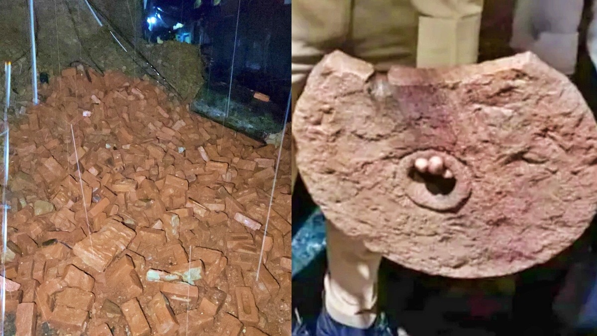 संभल: टूटा हुआ चक्की का पाट और धराशाई किले की दीवार