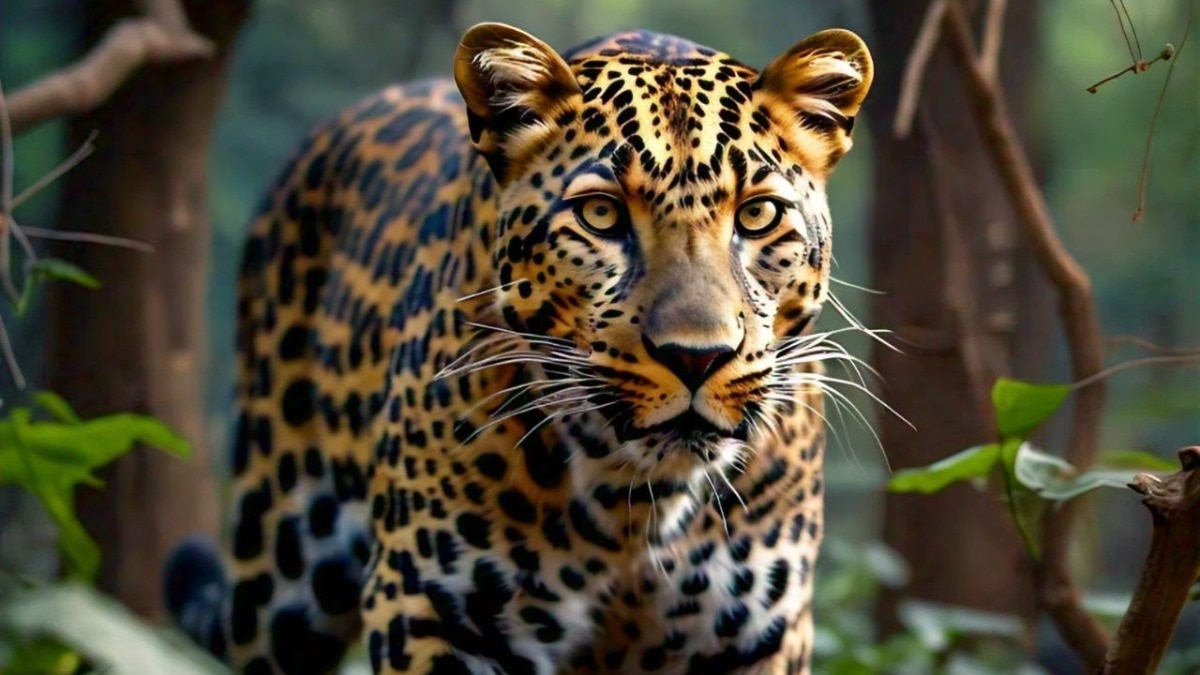 बहराइच में दिखा तेंदुआ (सोर्स - Meta AI)