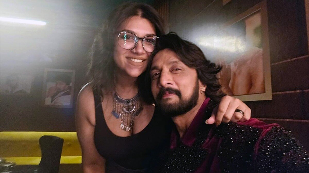 किच्चा सुदीप अपनी बेटी सानवी के साथ 