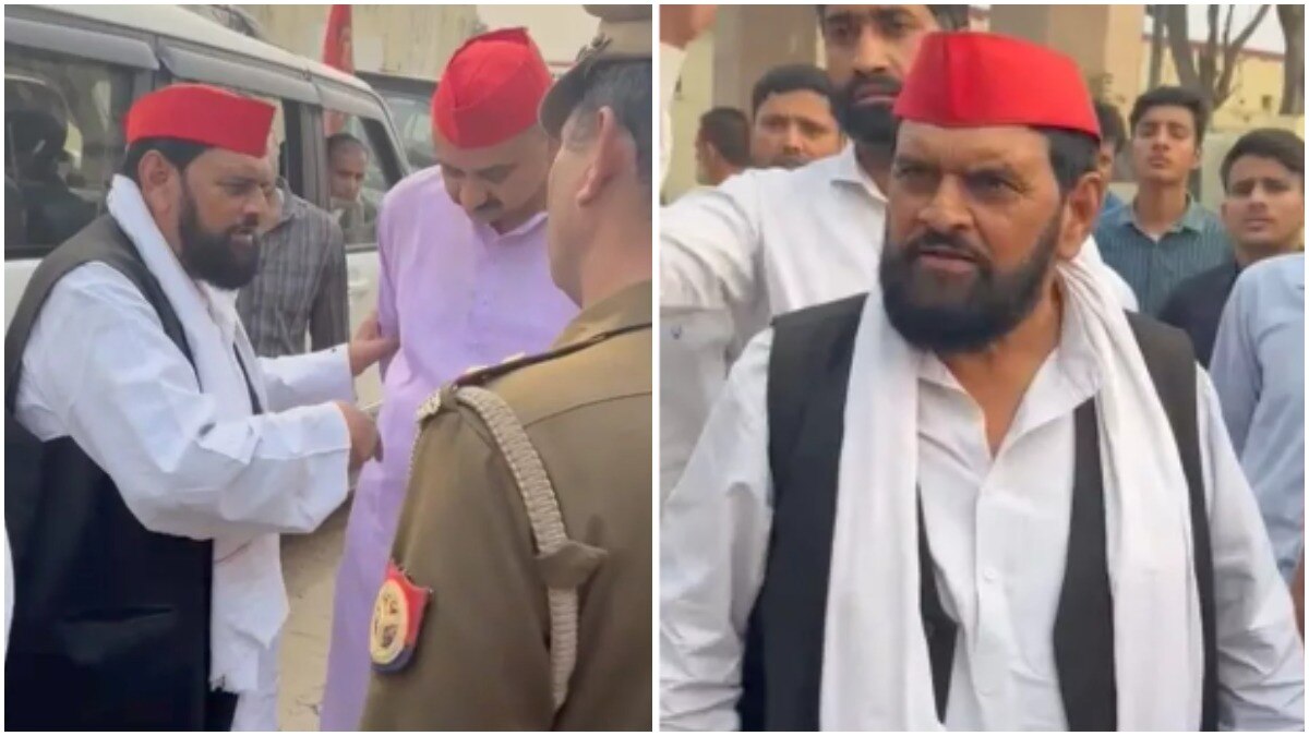 पुलिस थाने में हंगामा करने के आरोप में कुंदरकी से सपा प्रत्याशी हाजी रिजवान के खिलाफ एफआईआर. (PTI Photo)