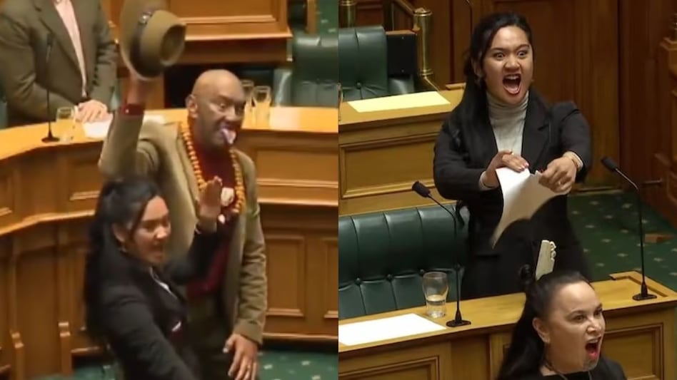 Maori dance in New Zealand Parliament Maori dance in New Zealand Parliament